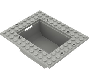 LEGO Grigio chiaro Piastra 10 x 12 con 6 x 8 Recess