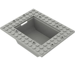 LEGO Hellgrau Platte 10 x 12 mit 6 x 8 Recess