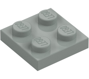 LEGO Lichtgrijs Plaat 2 x 2 (3022 / 94148)