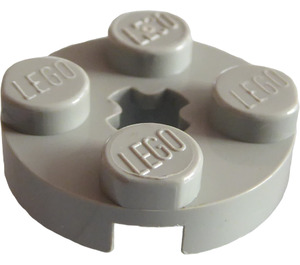 LEGO Light Gray Plate 2 x 2 Round with Axle Hole (with '+' Axle Hole) (4032)