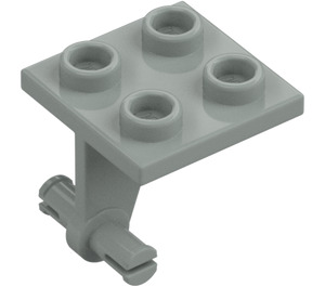 LEGO Light Gray Plate 2 x 2 Thin with Dual Wheels Holder with Split Pins (4870)