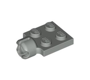 LEGO Hellgrau Platte 2 x 2 mit Kugelgelenkpfanne Mit 4 Steckplätzen (3730)