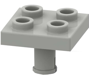 LEGO Lys grå Plate 2 x 2 med Bunn Stift (Ingen hull) (2476 / 48241)