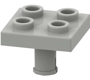 LEGO Light Gray Plate 2 x 2 with Bottom Pin (No Holes) (2476 / 48241)