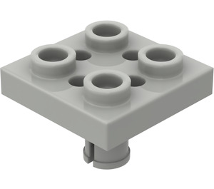 LEGO Light Gray Plate 2 x 2 with Bottom Pin (Small Holes in Plate) (2476)