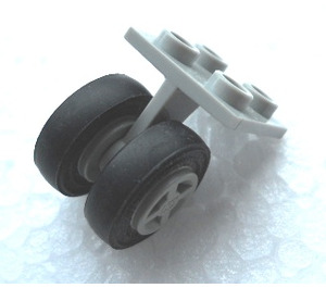 LEGO Lichtgrijs Plate 2 x 2 with Light Gray Wheels