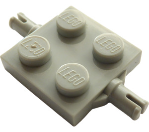 LEGO Světle šedá Deska 2 x 2 s Dva Kolo Holders (4600 / 67687)