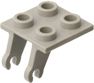 LEGO Light Gray Plate 2 x 2 with Wheel Holder (2415 / 66199)