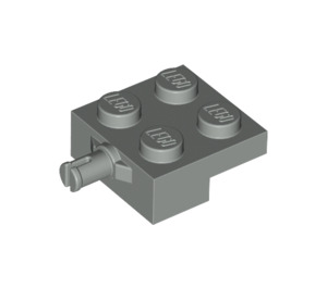 LEGO Hellgrau Platte 2 x 2 mit Rad Halter (4488 / 10313)