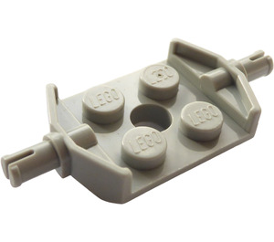 LEGO Lichtgrijs Plaat 2 x 2 met Breed Wiel Holders (Niet-versterkte onderzijde) (6157)