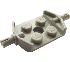 LEGO Light Gray Plate 2 x 2 with Wide Wheel Holders (Non-Reinforced Bottom) (6157)