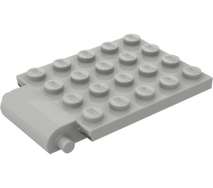 LEGO Ljusgrå Platta 4 x 5 Trap Dörr Böjt gångjärn (30042)