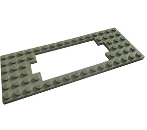 LEGO Lys grå Plate 6 x 16 med Motor UtskjæRing Type 1 (Smal utskjæring)