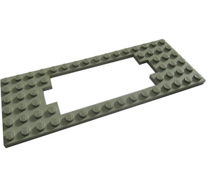 LEGO Hellgrau Platte 6 x 16 mit Motor Ausgeschnitten Typ 1 (schmaler Ausschnitt)
