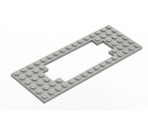 LEGO Hellgrau Platte 6 x 16 mit Motor Ausgeschnitten Typ 2 (großer Ausschnitt) (3058)