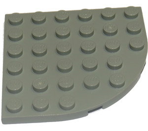 LEGO Light Gray Plate 6 x 6 Round Corner (6003)