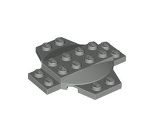 LEGO Ljusgrå Platta 6 x 6 x 0.667 Kors med Dome (30303)