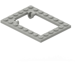 LEGO Světle šedá Deska 6 x 8 Trap Dveře Rám Zapuštěné držáky kolíků (30041)