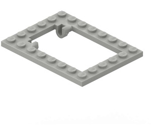 LEGO Light Gray Plate 6 x 8 Trap Door Frame Recessed Pin Holders (30041)