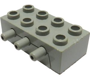 LEGO Hellgrau Pneumatic Distribution Block 2 x 4 mit Eins way valve
