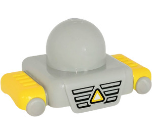 LEGO Light Gray Primo Plate 1 x 1 with Yellow Mudguards and Triangle