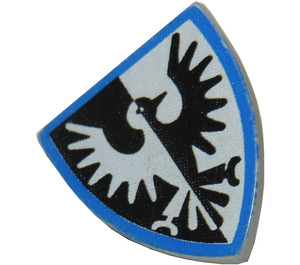 LEGO Light Gray Shield - Triangular with Falcon Pattern, Blue Surround (3846 / 80316)