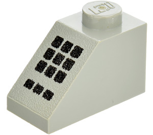 LEGO Light Gray Slope 1 x 2 (45°) with 9 + 3 Black Buttons (3040)