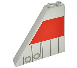 LEGO Light Gray Slope 1 x 6 x 5 (55°) with T-16 Tail without Bottom Stud Holders (30249 / 44557)