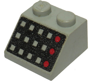 LEGO Light Gray Slope 2 x 2 (45°) with Square Buttons and Red LEDs (3039)