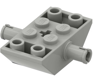 LEGO Light Gray Slope 2 x 4 (45°) Double Inverted with Pins (15647 / 30390)