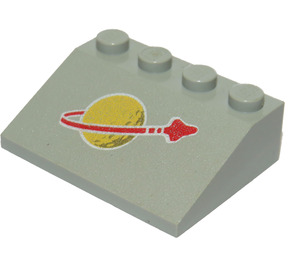 LEGO Light Gray Slope 3 x 4 (25°) with Classic Space (3297)