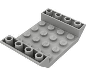 LEGO Lichtgrijs Helling 4 x 6 (45°) Dubbele Omgekeerd met Open Midden zonder gaten (30283 / 60219)