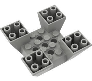 LEGO Lichtgrijs Helling 6 x 6 x 2 (65°) Omgekeerd Quadruple (30373)