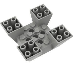 LEGO Light Gray Slope 6 x 6 x 2 (65°) Inverted Quadruple (30373)