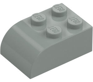 LEGO Jasny szary Nachylenie Cegła 2 x 3 z Zakrzywiony wierzchołek (6215)