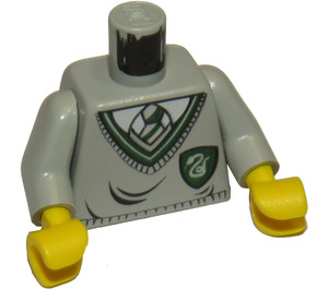 LEGO Světle šedá Slytherin Uniform s Had v Zelená Štít Trup Assembly (973 / 73403)