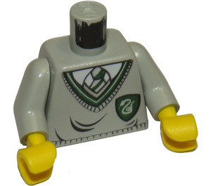 LEGO Light Gray Slytherin Uniform with Snake in Green Shield Torso Assembly (973 / 73403)