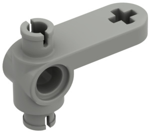 LEGO Lichtgrijs Steering Arm met Twee Halve Pinnen (4261)