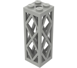 LEGO Light Gray Support 2 x 2 x 5 Lattice Pillar (Complete)