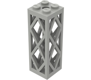 LEGO Gris Clair Support 2 x 2 x 5 Lattice Pillar (Complete) (74573)