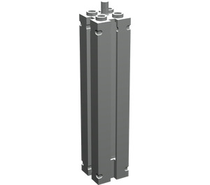 LEGO Light Gray Support 2 x 2 x 8 with Top Peg and Grooves (45695)