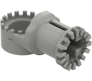 LEGO Light Gray Technic Connector Toggle Joint with Teeth and Slot (4273)