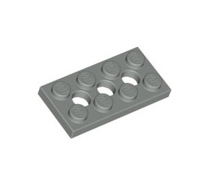 LEGO Lichtgrijs Technic Plaat 2 x 4 met Gaten (3709)