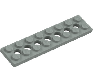 LEGO Light Gray Technic Plate 2 x 8 with Holes (3738)