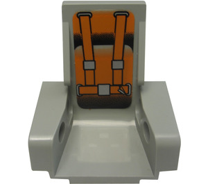 LEGO Gris claro Technic Asiento 3 x 2 Base con Naranja Straps Pegatina (2717)