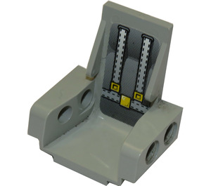 LEGO Light Gray Technic Seat 3 x 2 Base with Seat Belts Sticker (2717)