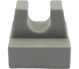 LEGO Light Gray Tile 1 x 1 with Clip (No Cut in Center) (2555 / 12825)
