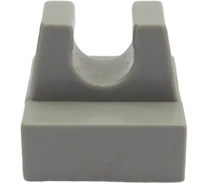 LEGO Grigio chiaro Piastrella 1 x 1 con Clip (Nessun taglio al centro) (2555 / 12825)