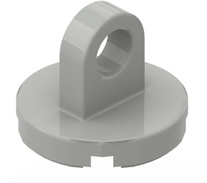 LEGO Light Gray Tile 2 x 2 Round (Thin Lifting Ring, "X" Bottom) (2376)