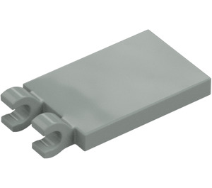 LEGO Light Gray Tile 2 x 3 with Horizontal Clips ('U' Clips) (30350)